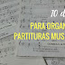 10 dicas para organizar partituras musicais