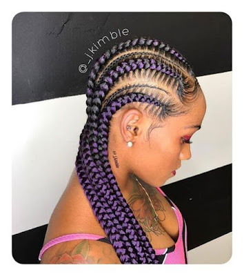 beautiful straight backstitch braids styles Ponytail For African American Women