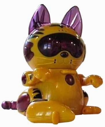 cute cat robot yellow