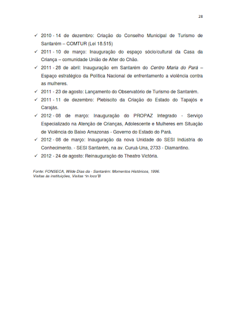 INVENTÁRIO DA OFERTA E INFRAESTRUTURA TURÍSTICA DE SANTARÉM – Pará – Amazônia – Brasil / ANO BASE 2013  -  I. INFRAESTRUTURA DE APOIO AO TURISMO