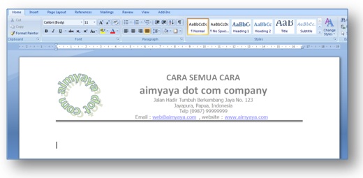 Surat menyurat resmi sudah niscaya akan memakai Kop atau kepala Surat Cara Membuat Kop Surat di Microsoft Word