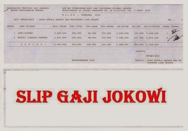 Ini Slip Gaji Jokowi dan Ahok :: Terungkaplagi
