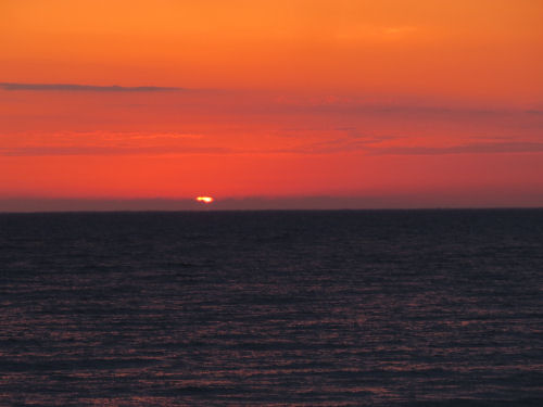sunset over Lake Michigan