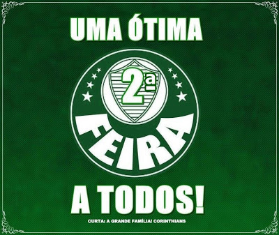 Palmeiras na segundona. Mensagem para Facebook.