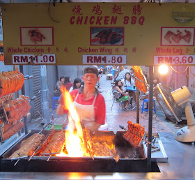 Chicken BBQ @ Meldrum Walk in Downtown Johor Baru, Malaysia