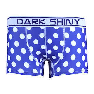 DARK SHINY（ダークシャイニー）メンズボクサーパンツ　ドットプリント　コバルトブルー　商品画像フロントの写真
