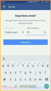 mendaftar facebook lewat hp android