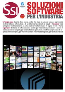 SSI Soluzioni Software per l'Industria - Novembre & Dicembre 2012 | TRUE PDF | Trimestrale | Professionisti | Automazione
È l’inserto di Automazione Oggi che offre una panoramica sulle più innovative tecnologie e metodologie di gestione integrata dei processi aziendali.