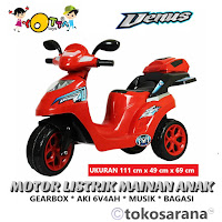 Motor Listrik Mainan Anak Yotta Toys Venus Gearbox Aki 6V4.5Ah Bisa Maju Mundur Musik Battery-Powered Ride-On Motorcycle