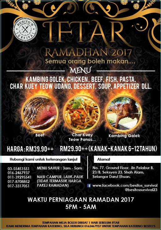 20 Buffet Ramadan 2017 Di Sekitar Shah Alam Mesti Cuba 