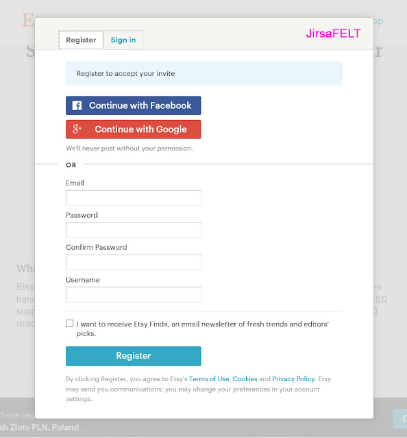  Założć Sklep Etsy  Sprzedaż Rękodzieła  JirsaFELT