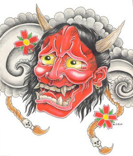 Japanese Tattoo, Tattoo Designs, Mask Tattoo, Hannya Mask Tattoos, Oni Tattoo, Japanese Mask Tattoos