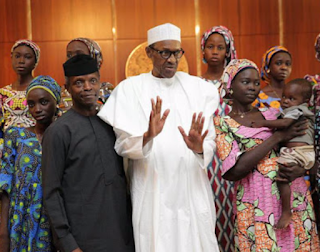 Buhari Receives 82 Chibok Girls, Leaves For London
