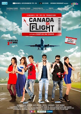 Poster Of Pollywood Movie Canada Di Flight 2016 300MB DVDRip 480P Full Punjabi Movie