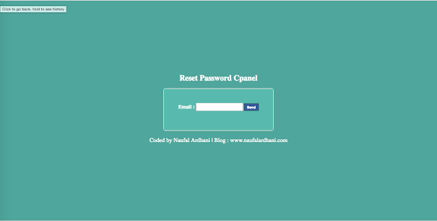 Cara Reset Password Cpanel Dengan Tools dan Shell Backdoor by Iptahudin