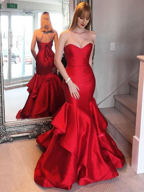 red Evening dresses for teens  2018