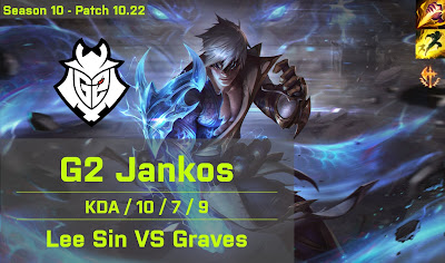 G2 Jankos Lee Sin JG vs Graves - EUW 10.22