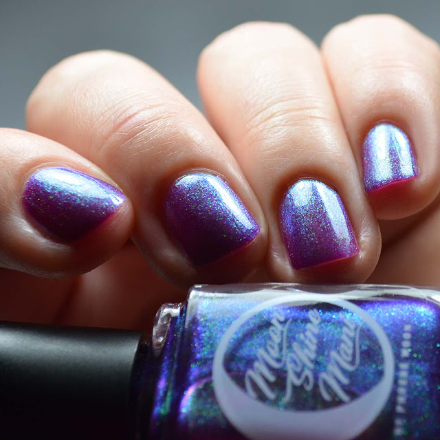 plum nail polish with shimmer