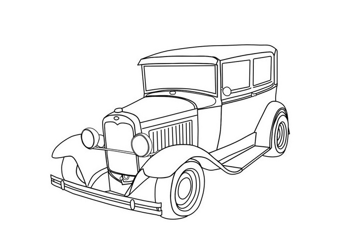 Cartoon Cars Drawings Coloring Page 8