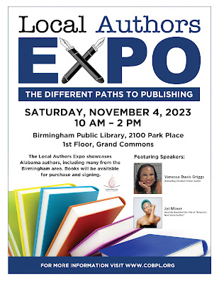 Flyer advertising the Local Authors Expo this Saturday, November 4