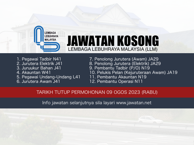 Jawatan Kosong LLM Ogos 2023
