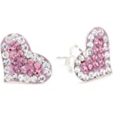 Betsey Johnson"Iconic Pave Earrings" Pink Pave Heart Stud Earrings                  Price: $25.56  