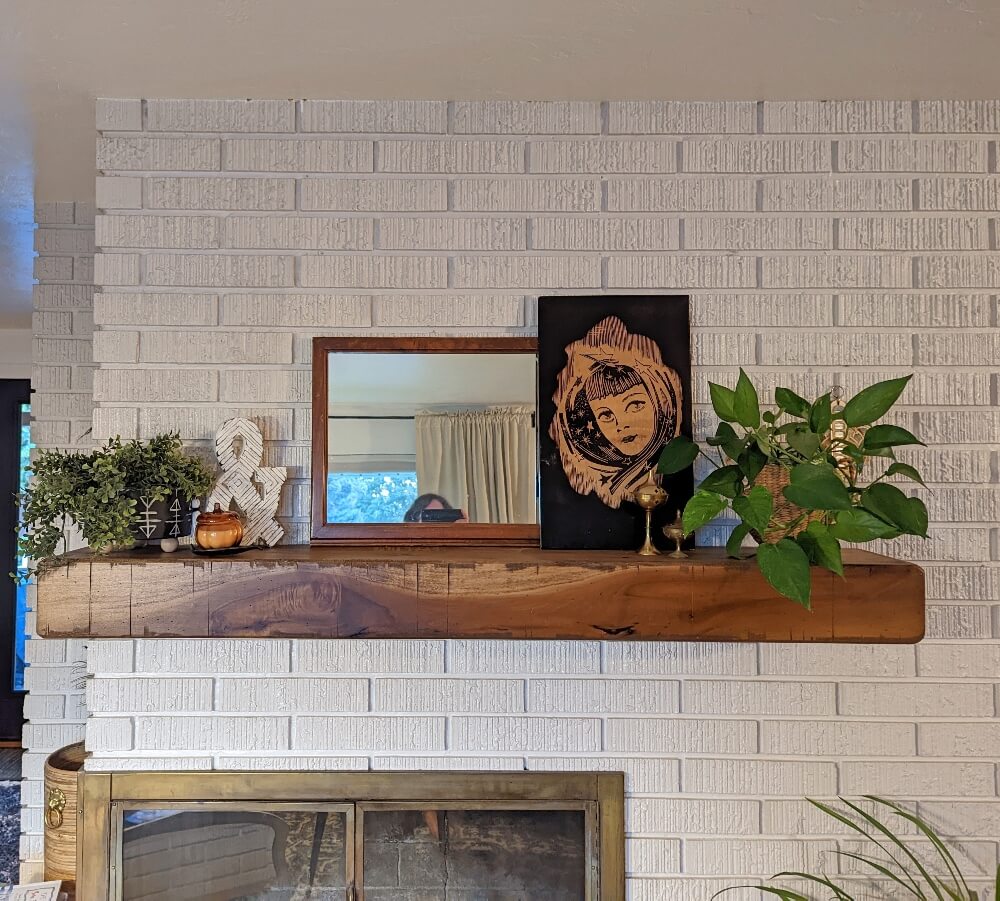Thrifted and DIY Halloween Mantel