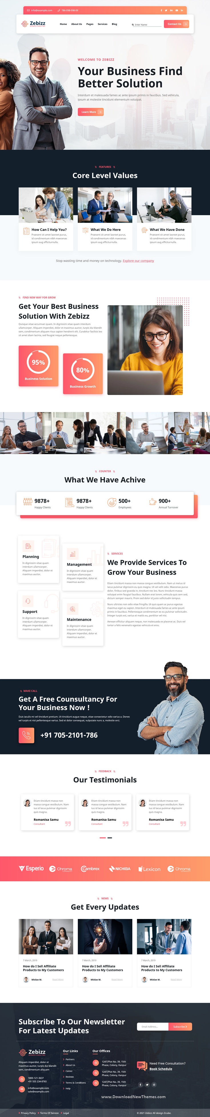 Business Consulting Bootstrap Template