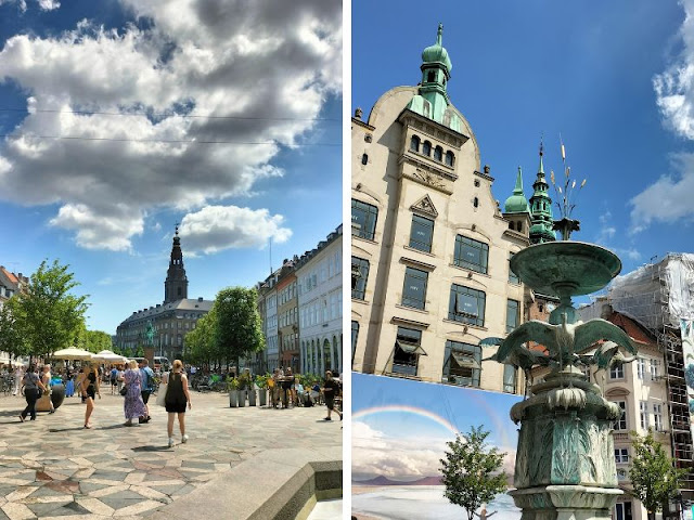 Amagertorv fontana cicogne Copenaghen
