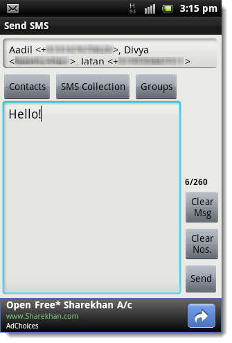 Free-SMS-Android-Send