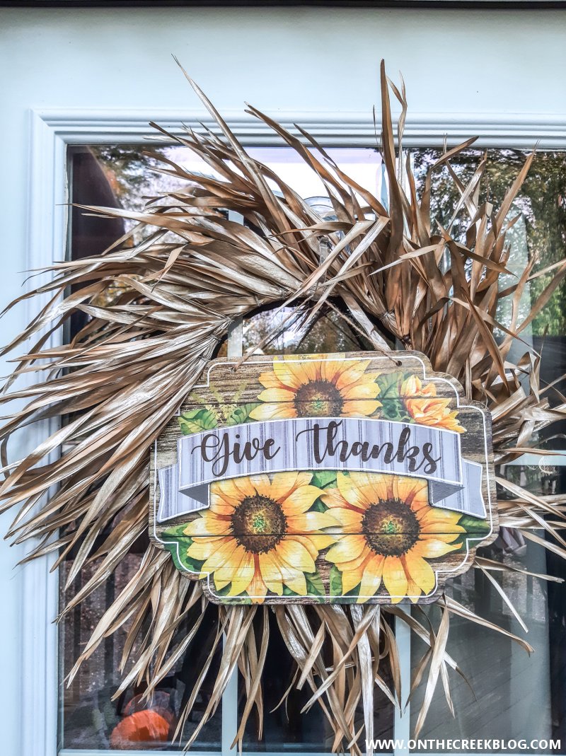 Corn Husk Wreath Refresh | On The Creek Blog // www.onthecreekblog.com