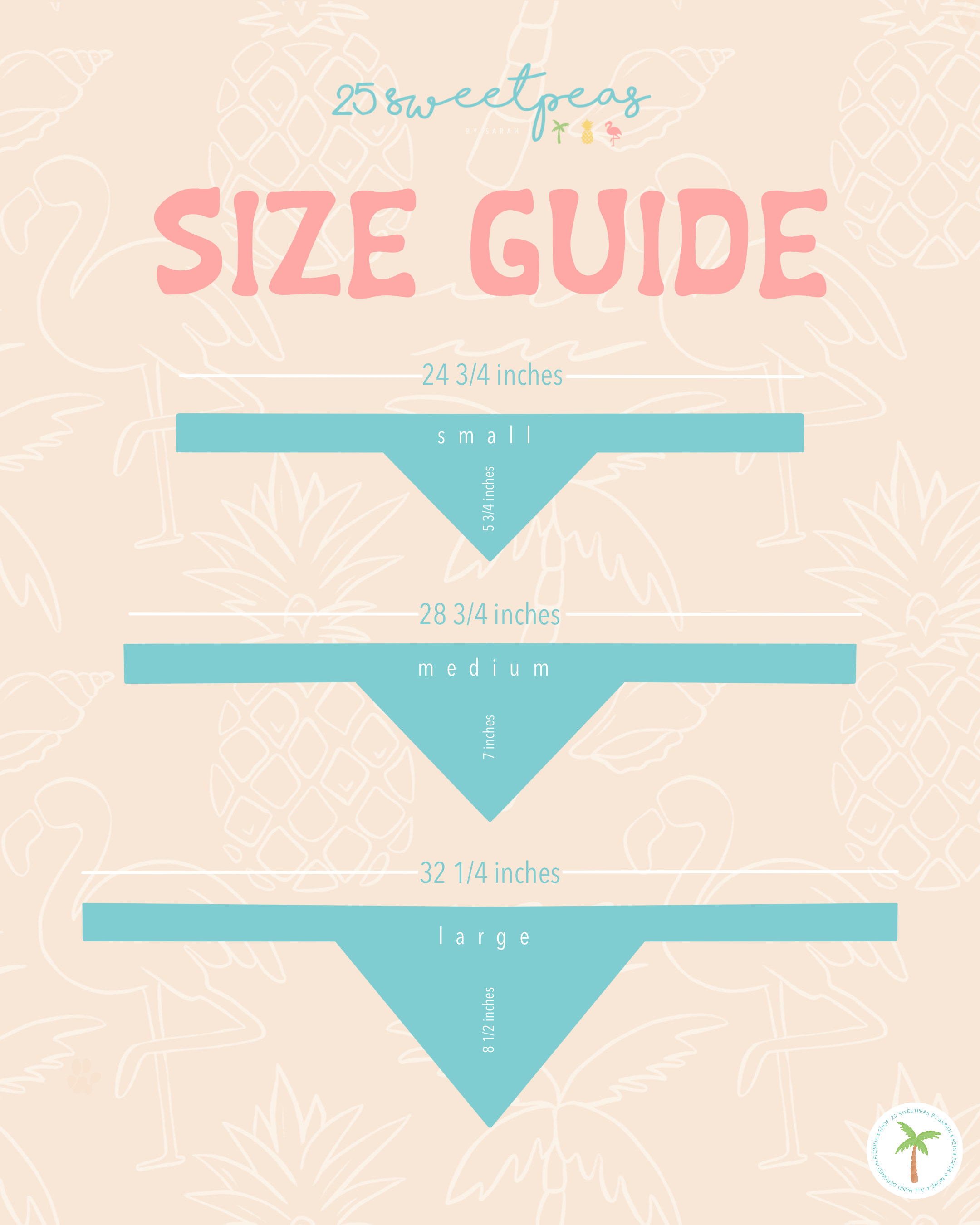 www.25Sweetpeas.com Pet Sizing Guide