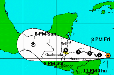 Tropisches Tief 8 im Atlantik (potentiell HARVEY): Warnstufe Sturmbeobachtung Guatemala - Riviera Maya (Yucatán) bleibt wahrscheinlich verschont, 2011, aktuell, Atlantik, Belize, Cancún, Guatemala, Harvey, Honduras, Hurrikansaison 2011, August, Karibik, Mexiko, Riviera Maya, Sturmwarnung, Touristen, Vorhersage Forecast Prognose, Zugbahn, Yucatán,