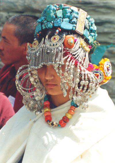 Himachal beautiful women in traditional dress or Custome of Himachal  Pradesh Stock Photo | Adobe Stock