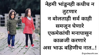 Brother-Sister Relationship Status In Marathi