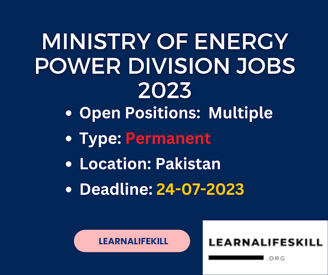 Ministry of Energy Power Division Jobs 2023