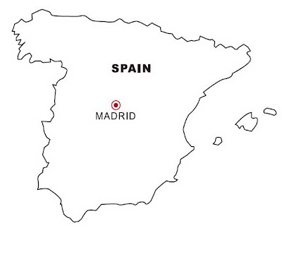 Mapa de España para colorear