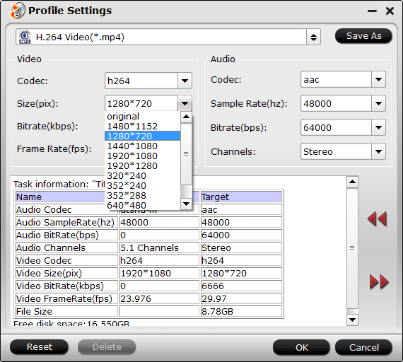 settings for dvd to fire tv