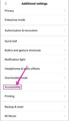 Accessibility Options