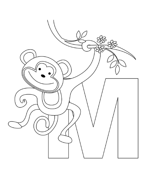 Letter M Coloring Page