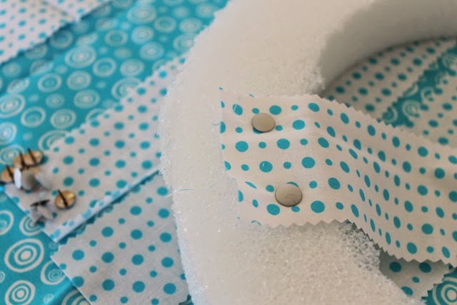 fabric covered wreath