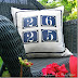 Address Pillow with Vintage French House Numbers