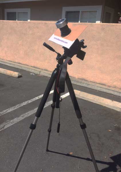 Setup with 300mm telephoto to practice for August 21 eclipse (Source: Palmia Observatory)