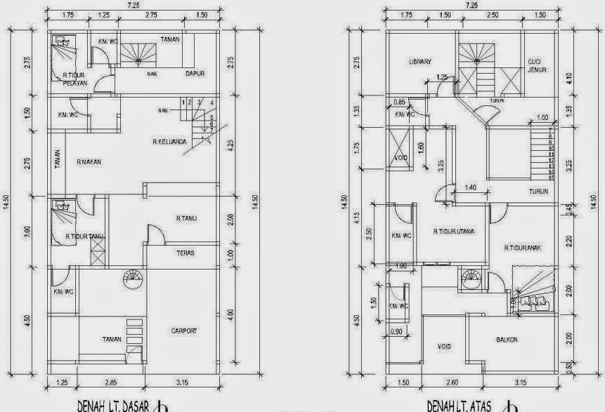 Contoh Denah  Rumah  4 Kamar yang nyaman ARSITEK INDO 