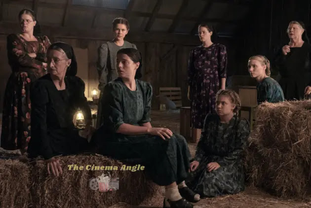 Eight women, including Ona (Rooney Mara), Salome (Claire Foy), and Agata (Judith Ivey), gather in a barn in Women Talking