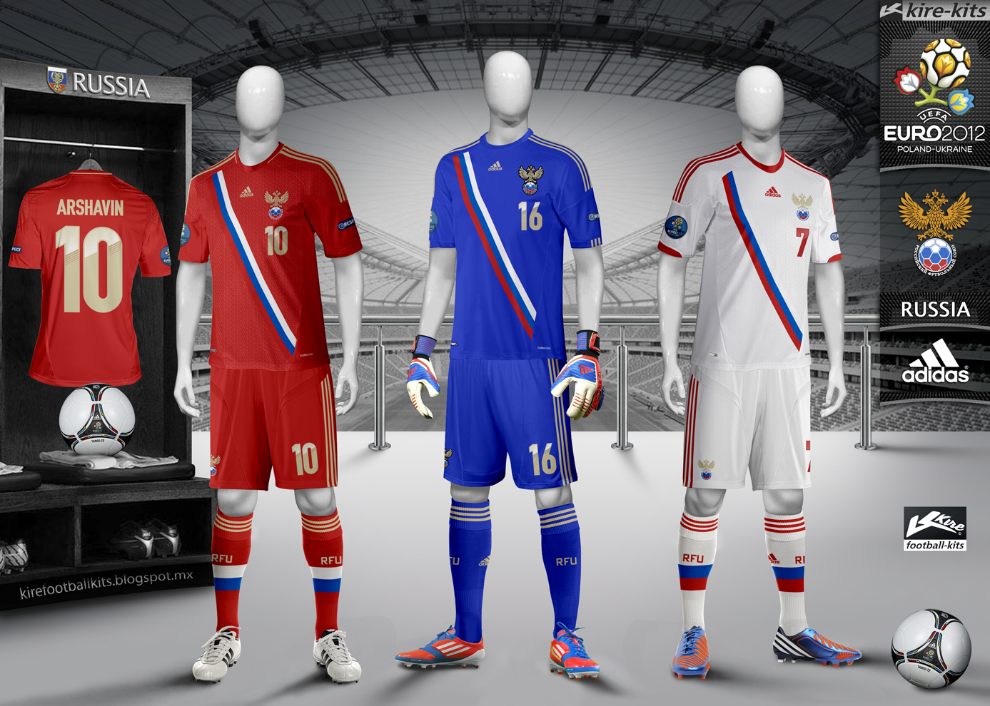 the traditional red and a strip with the russian flag not bad at all    football russia blogspot