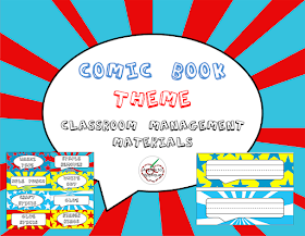 Comic Book Theme Classroom Management Materials! Perfect for guy teachers! | Apples to Applique