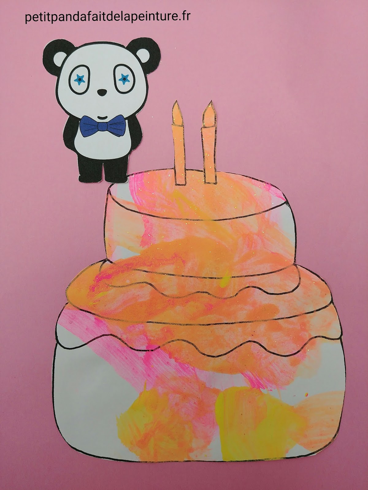 Petit Panda Fait De La Peinture Special Anniversaire Carte D Anniversaire 2 Ans Enfant