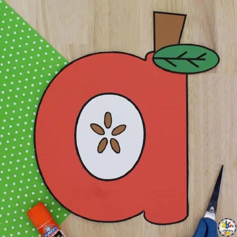 a is for apple lowercase craft