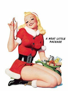 Neat Little Hiliday Package Christmas Pinup Girls